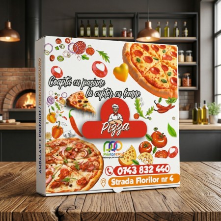 Cutie de pizza personalizată