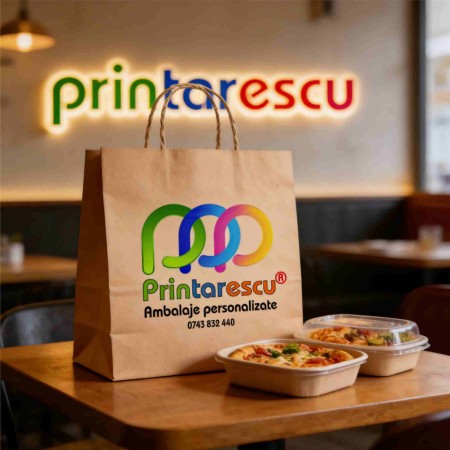 SACOSA KRAFT MANER SFOARA  PERSONALIZATA